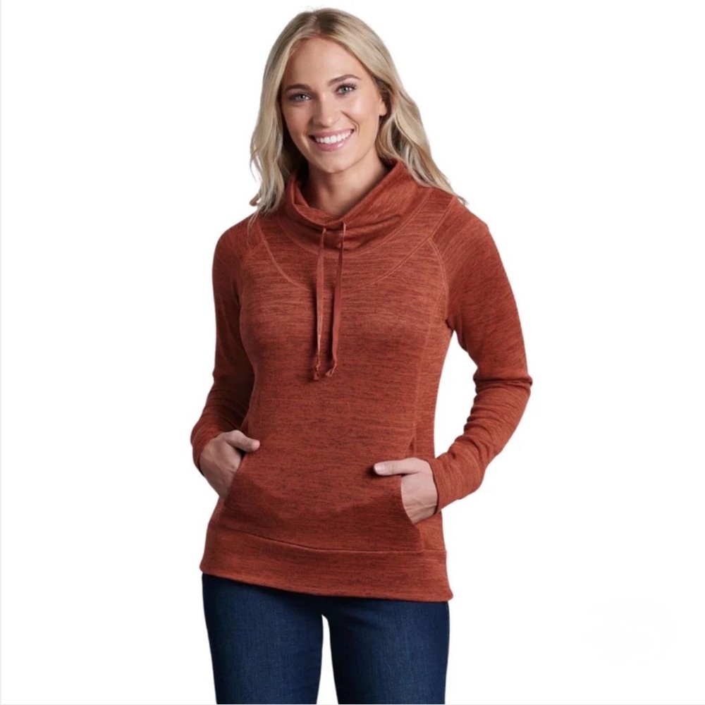 Kuhl Lea Pullover Stretch Knit Casual Top Rust Sweater Women's XL - Picture 1 of 11
